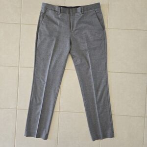 EXPRESS Mens Slim fit Suit Dress Pants 33/32 Charcoal Gray Solid